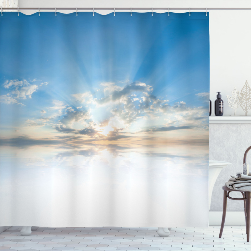 Blue Sky Freedom Clouds Shower Curtain