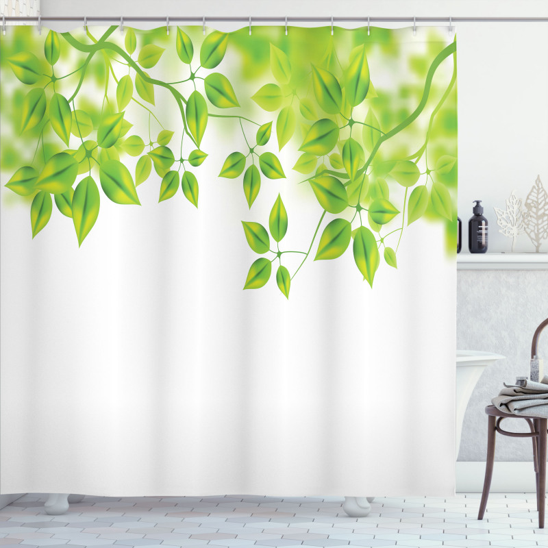 Leaves Spring Art Shower Curtain