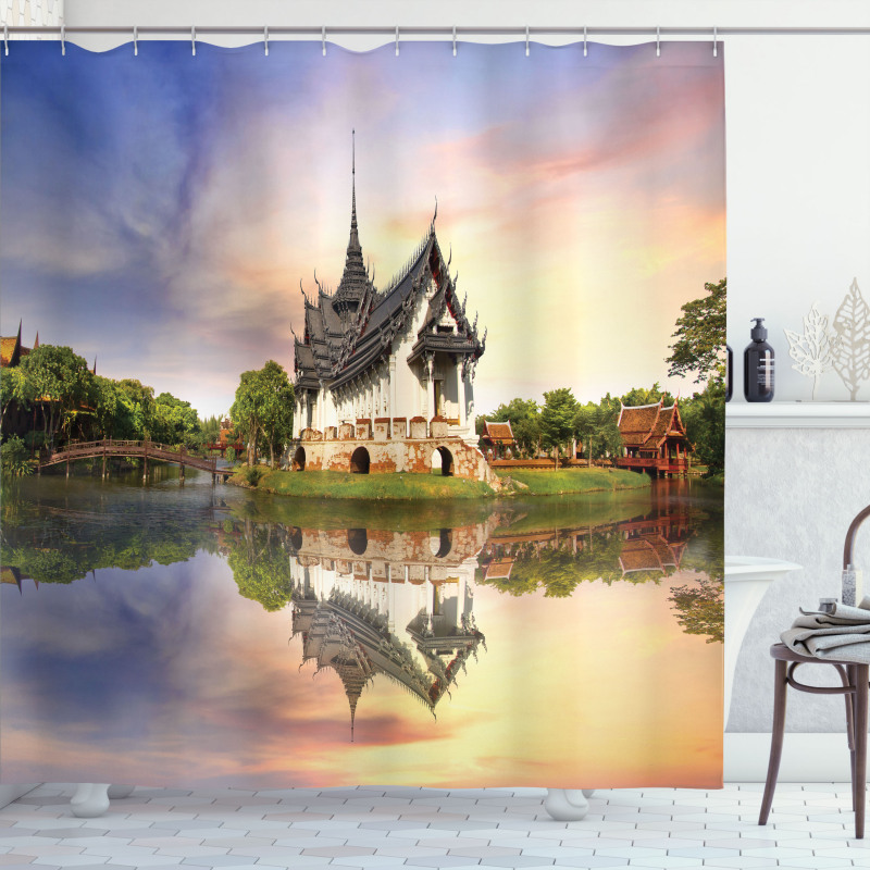 Medieval Building House Shower Curtain