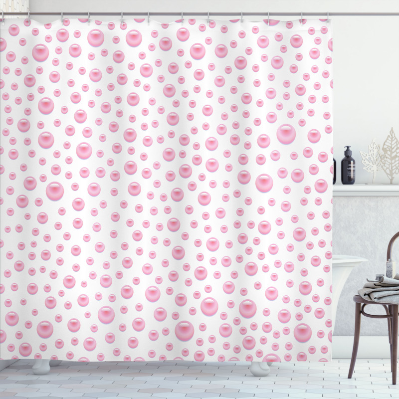 Baby Pink Bridal Theme Shower Curtain