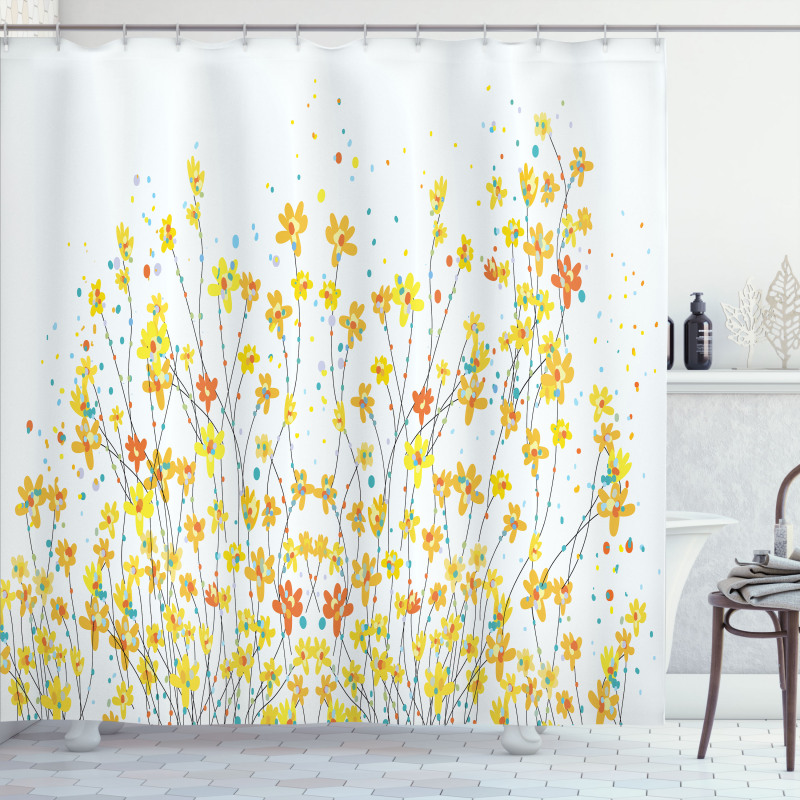 Daffodil Bloom Spring Shower Curtain