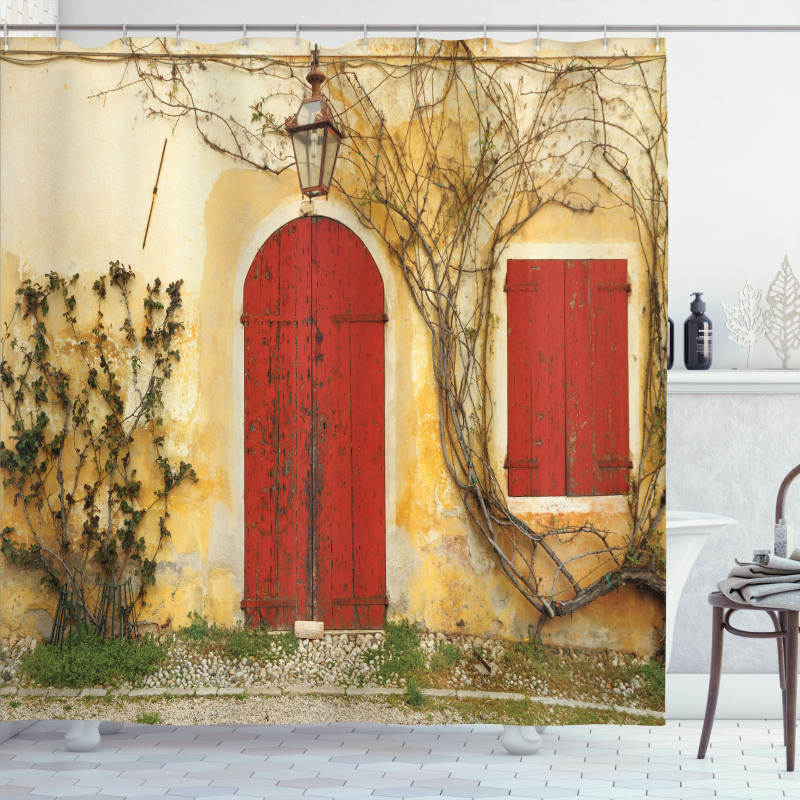 Aged Doors Tuscan House Shower Curtain