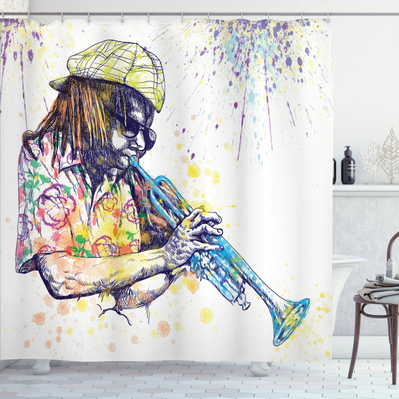 Entertainment Vivid Art Shower Curtain