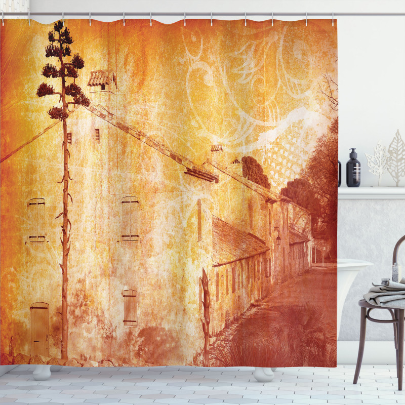 Retro French Street Shower Curtain