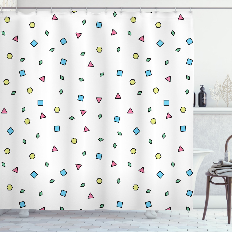 Colorful Geometric Shape Shower Curtain
