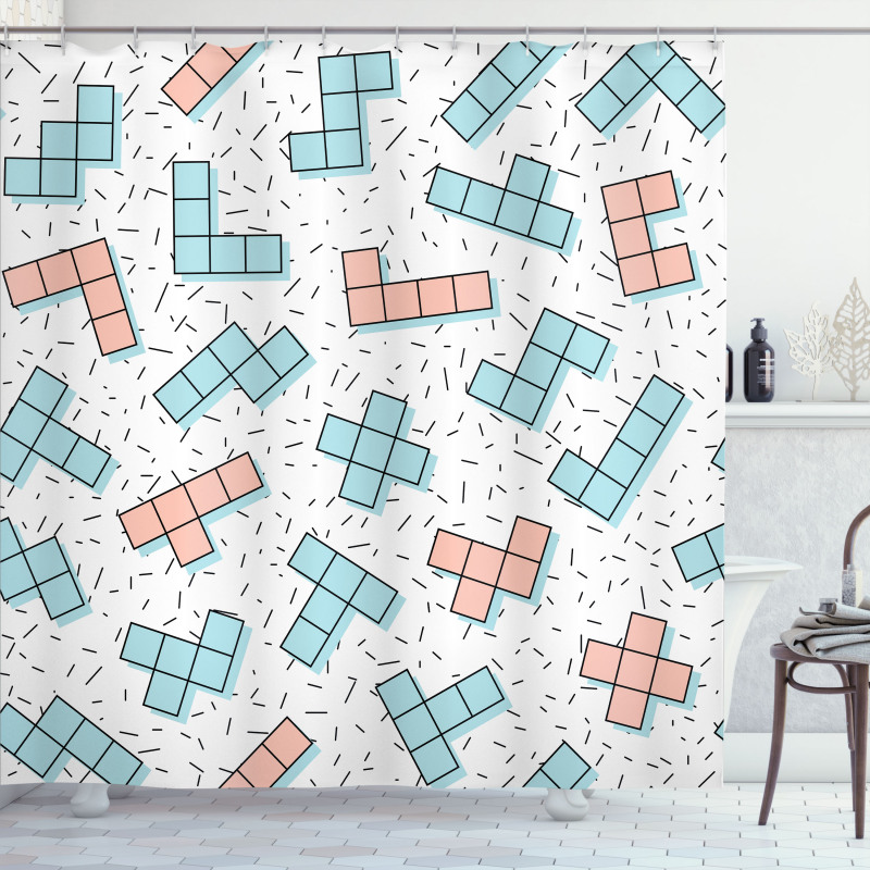 Retro Vintage Abstract Shower Curtain