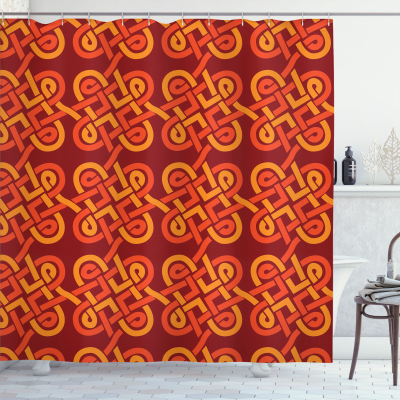 Old Pattern Celtic Knot Shower Curtain