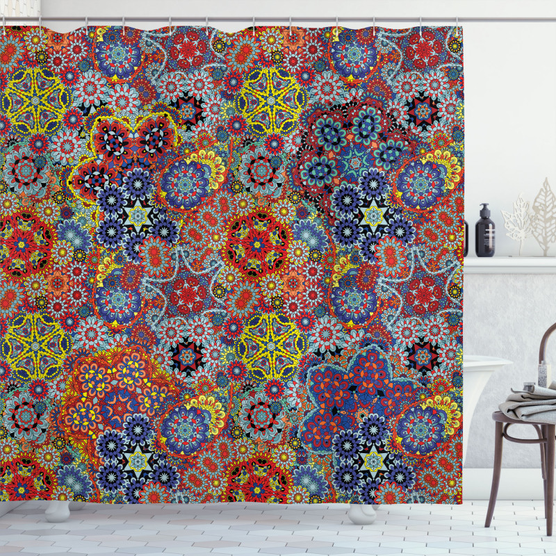 Combined Nested Paisley Shower Curtain