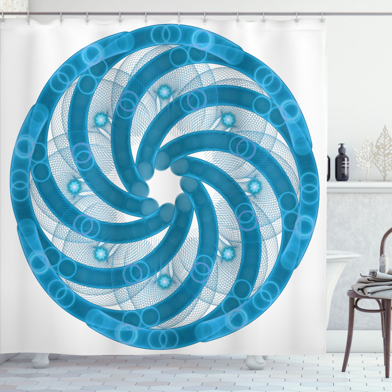 Abstract Fractal Shower Curtain