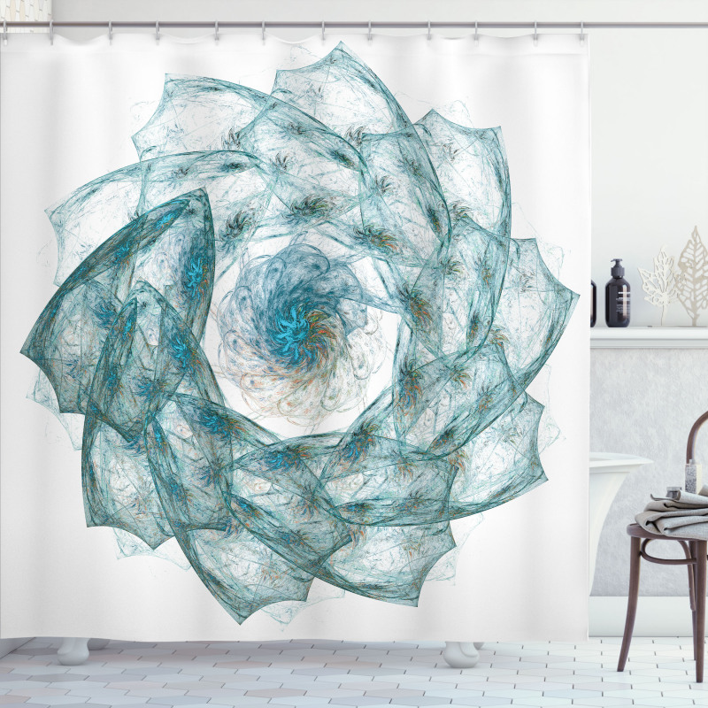 Exquisite Flower Shaped Shower Curtain