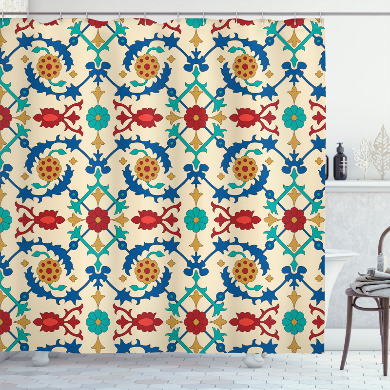 Baroque Floral Shower Curtain