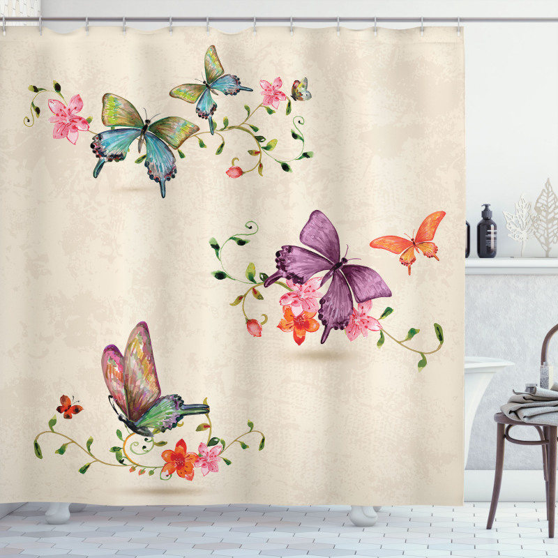 Wings Moth Transformation Shower Curtain