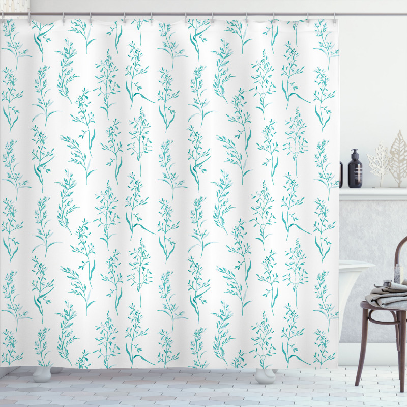 Floral Fresh Plants Shower Curtain