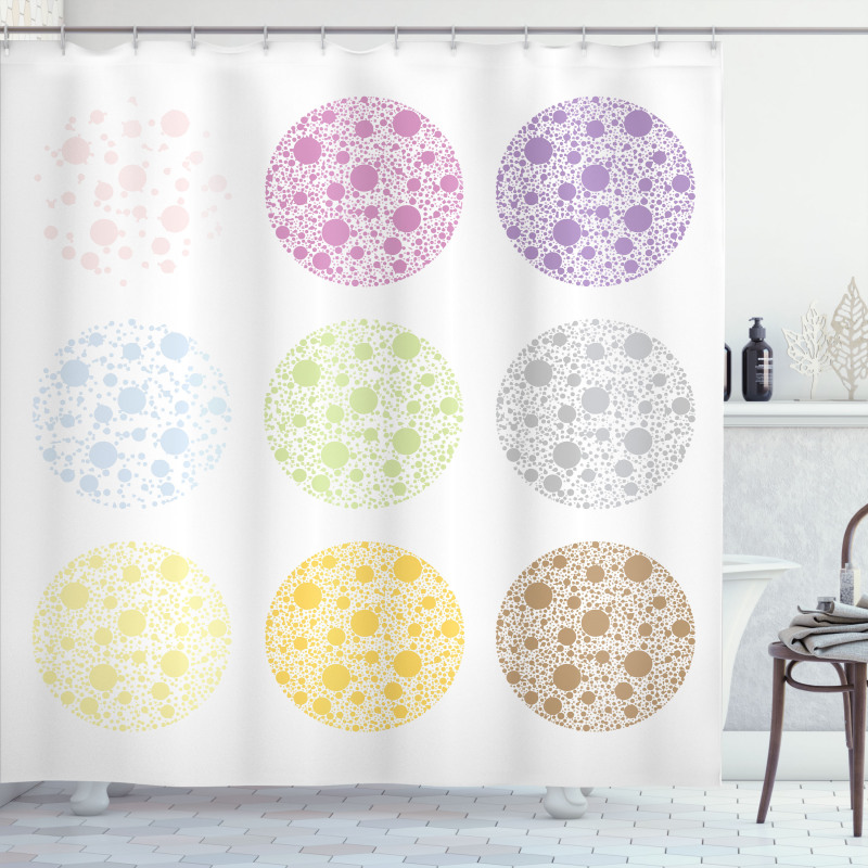 Polka Dots and Rounds Shower Curtain