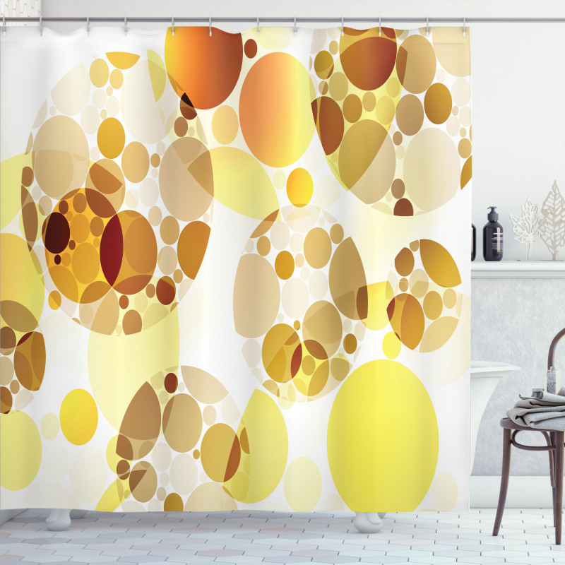 Graphic Polka Dots 50s Shower Curtain