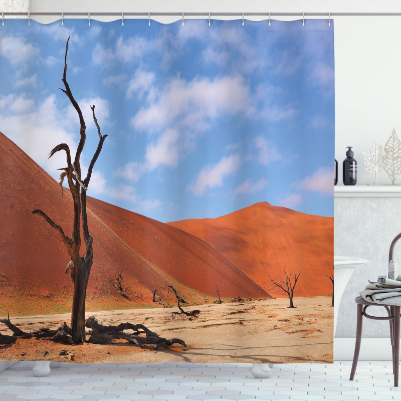 Lonely Tree in Desert Shower Curtain