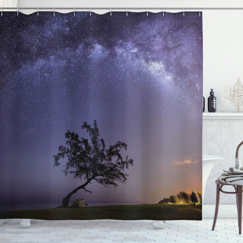 Milky Way Stars Space Shower Curtain