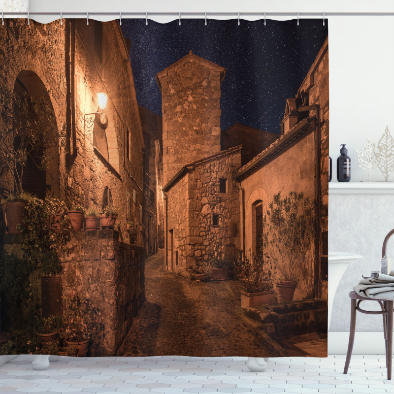 Medieval Town Street Shower Curtain