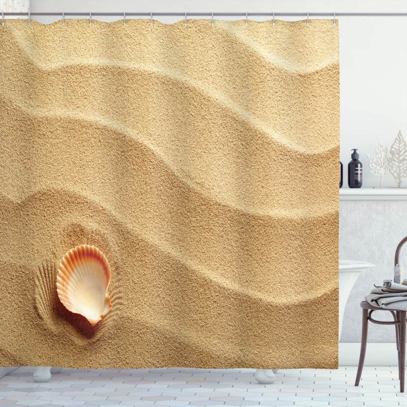 Seashells Yellow Sand Shower Curtain