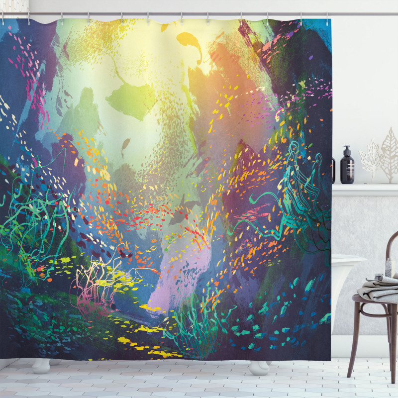 Coral Reef Aquarium Art Shower Curtain