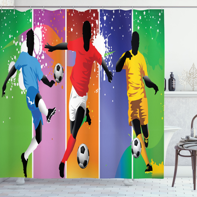 Football Soccer Modern Shower Curtain