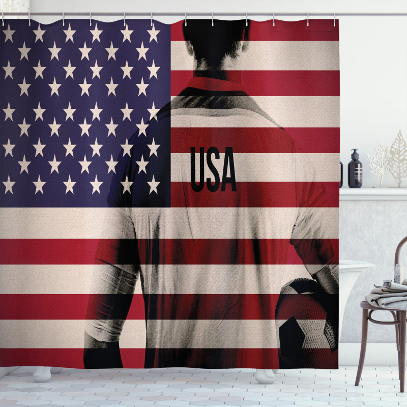 Soccer Player Shower Curtain