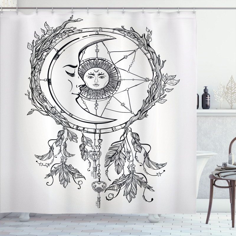 Dreamcatcher Moon Shower Curtain