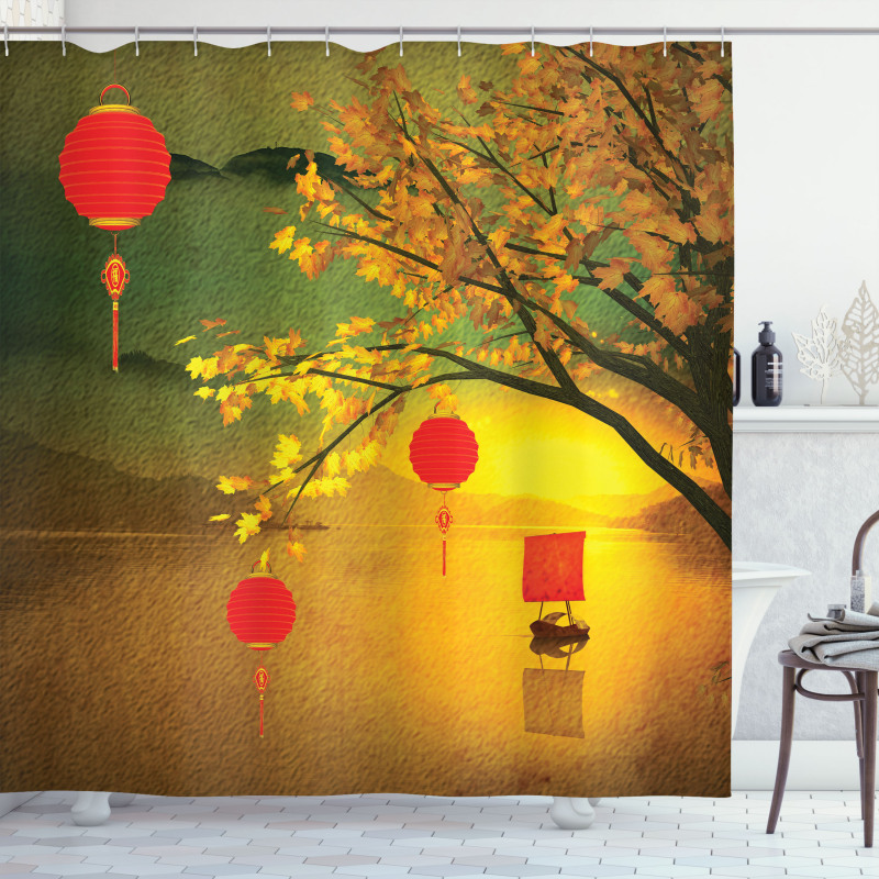 Traditional Chinese Shower Curtain