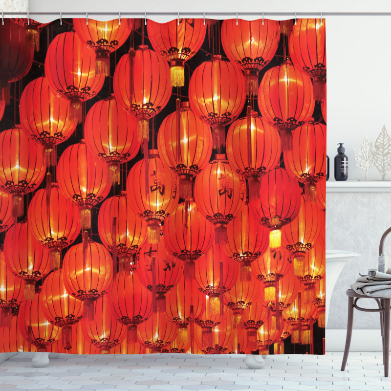 Chinese Lantern Festival Shower Curtain