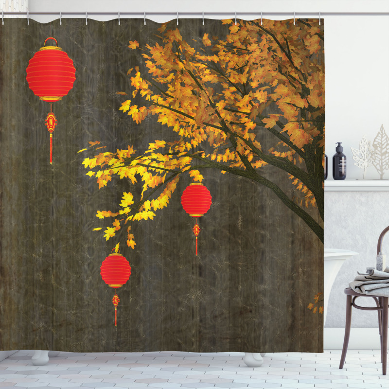 Autumn Tree Vintage Shower Curtain