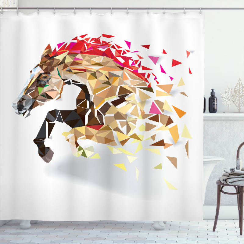 Abstract Art Wild Horse Shower Curtain