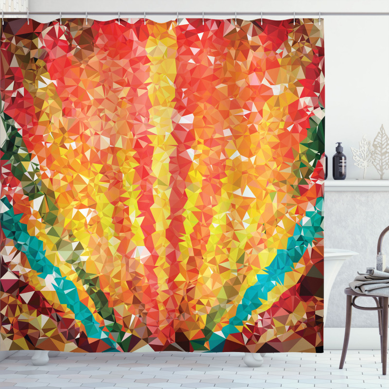 Rainbow with Diamonds Shower Curtain