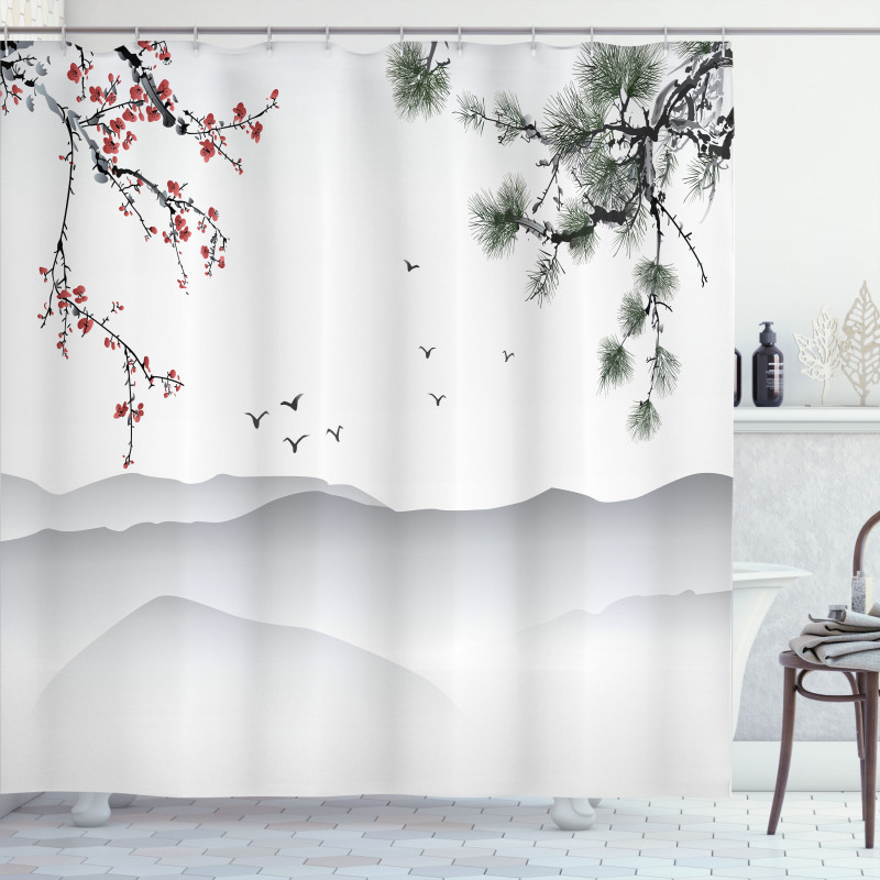 Chinese Style Artwork Shower Curtain