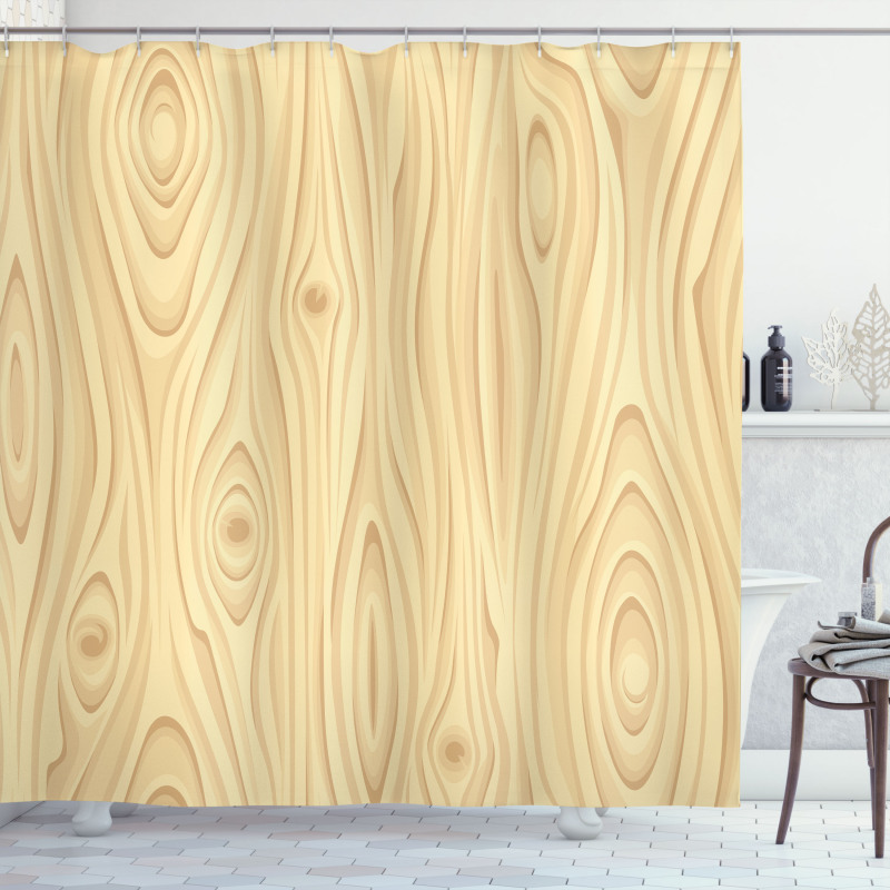 Wooden Texture Organic Shower Curtain