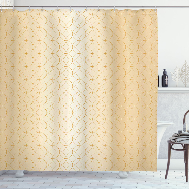 Geometric Gold Patterns Shower Curtain