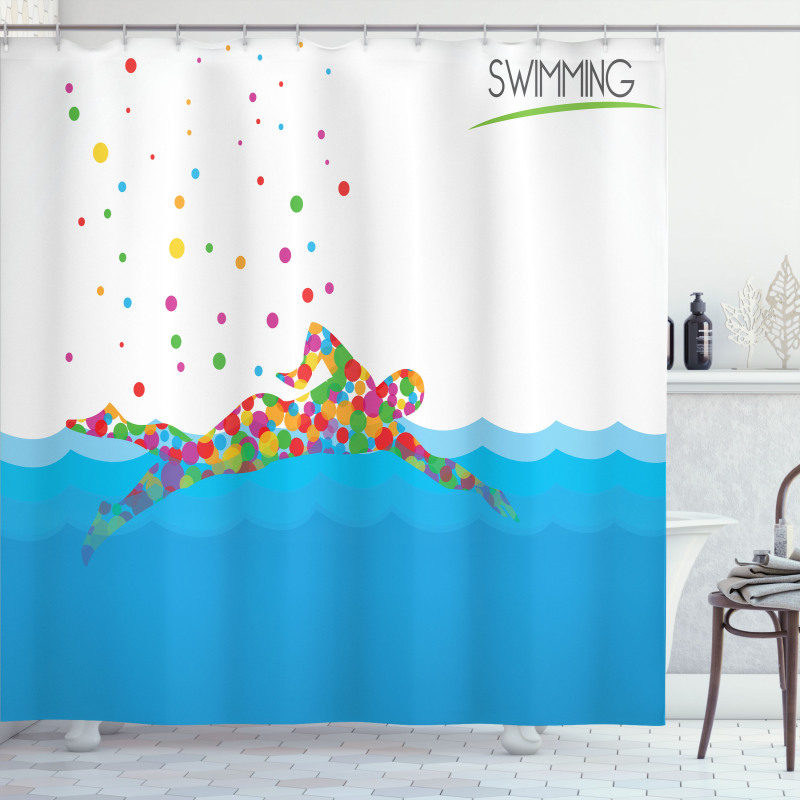 Swimming Pool Shower Curtain