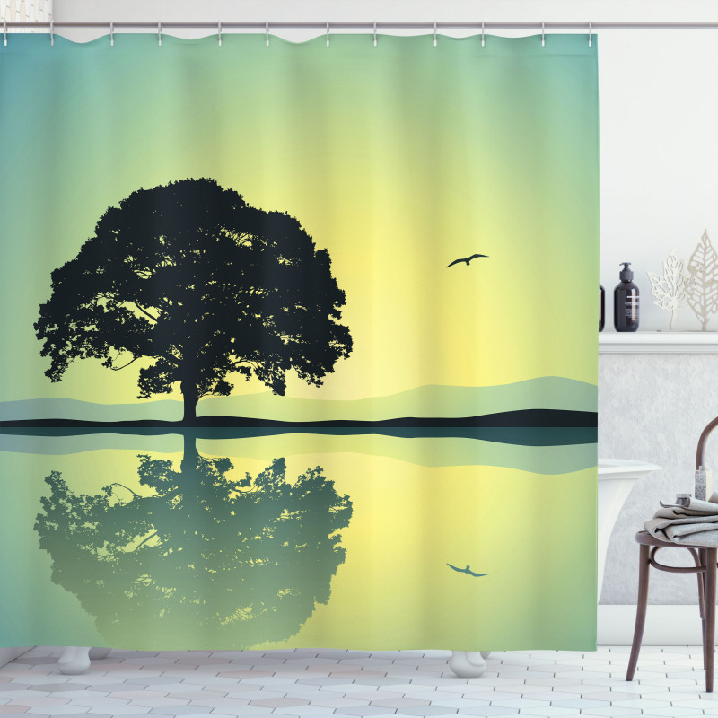 Reflections on Water Sun Shower Curtain