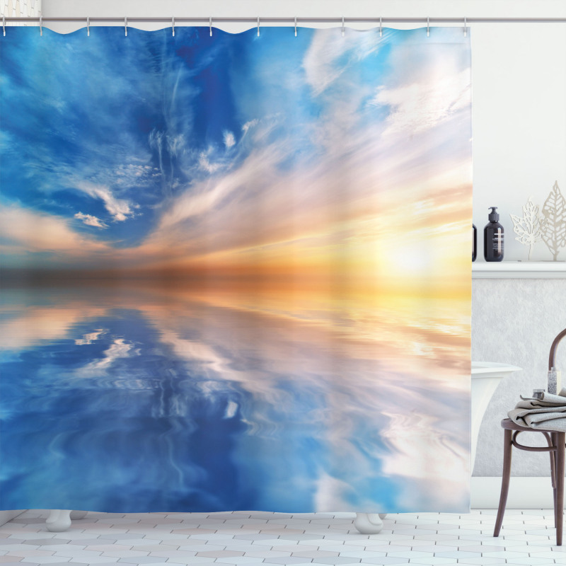 Sky Reflections Sunset Shower Curtain
