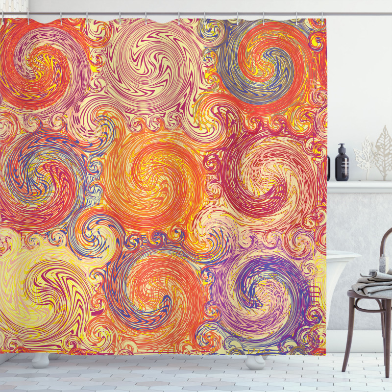 Grunge Sun Boho Shower Curtain