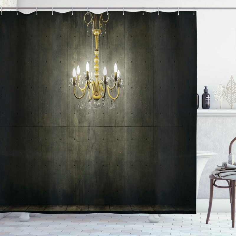 Classic Dark Chandelier Shower Curtain