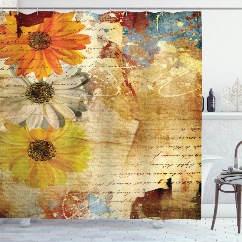 Flowers and Poetry Art Shower Curtain