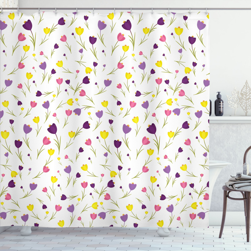 Tulips Spring Romantic Shower Curtain