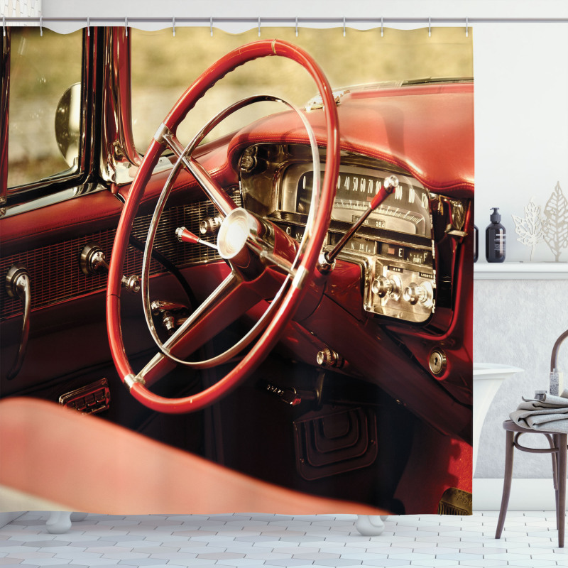 Antique Classic Car Shower Curtain