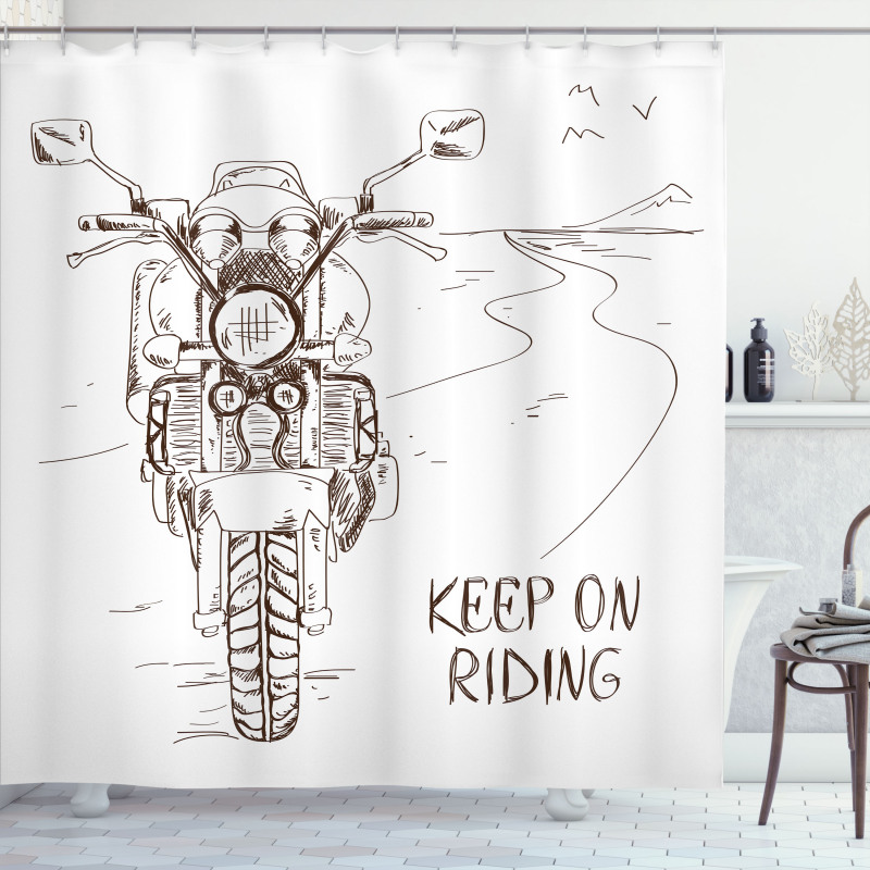 Keep on Riding Shower Curtain