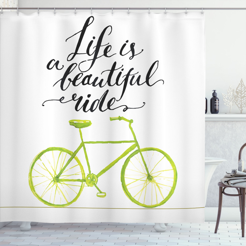 Life is a Bike Ride Shower Curtain