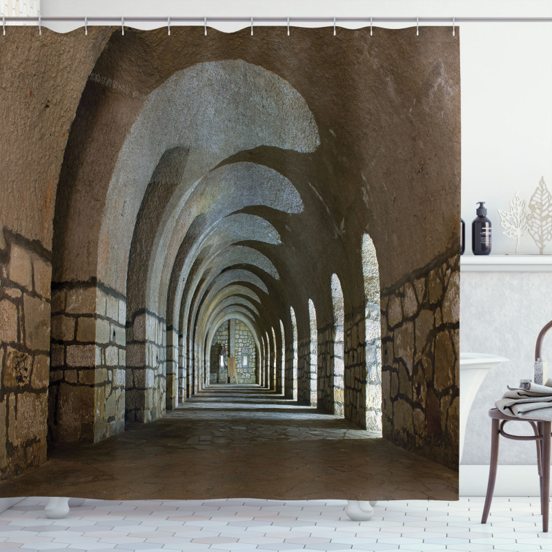 Corridor in Fortress Shower Curtain