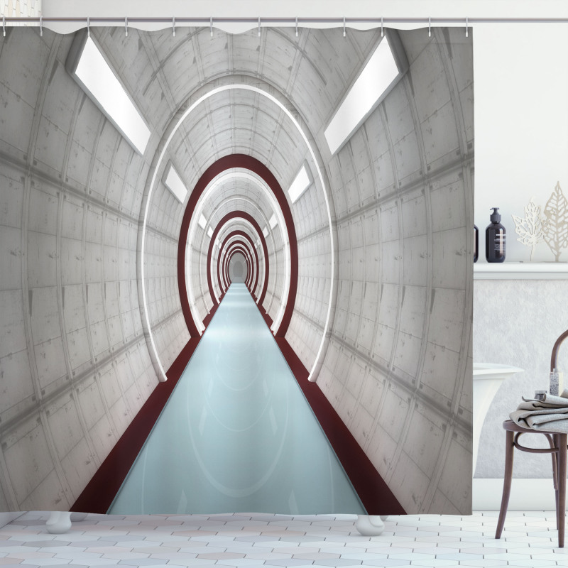 Futuristic Corridor Shower Curtain