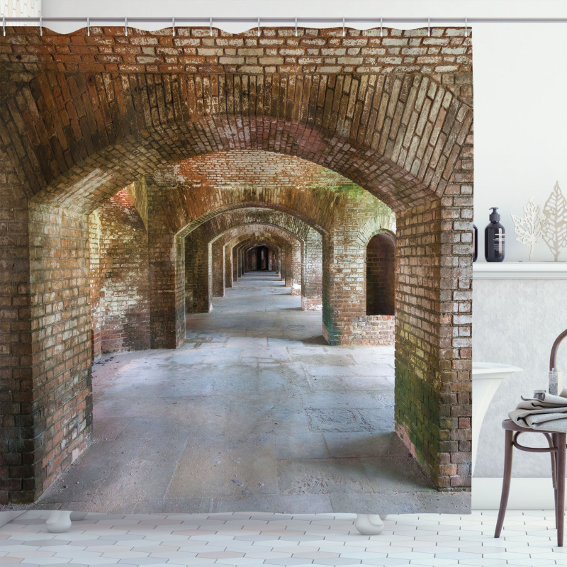 Brick Arches Dry Tortugas Shower Curtain