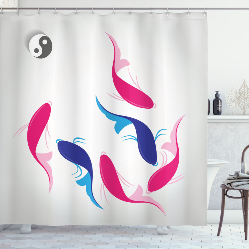 Fish Yin Yang Shower Curtain