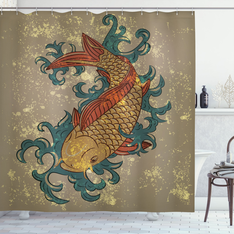 Koi Fish Art Shower Curtain